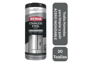 Toallas húmedas para limpiar acero inoxidable