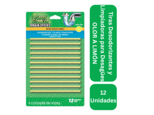 Tiras desodorizantes y limpiadoras para desagües olor a limón