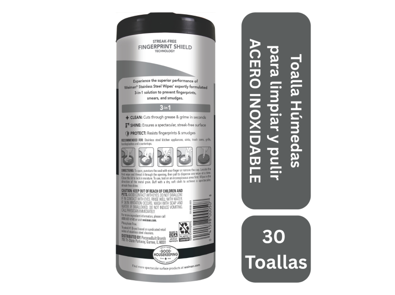 Toallas húmedas para limpiar acero inoxidable - Imagen 2