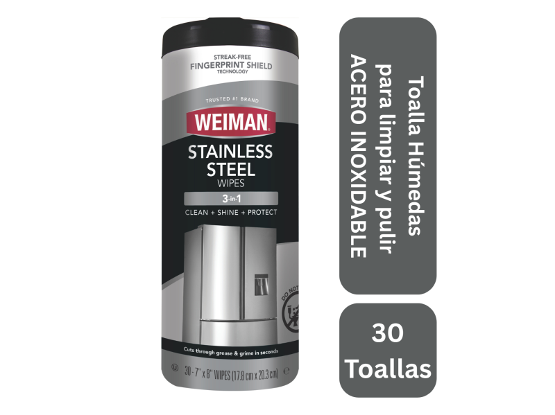 Toallas húmedas para limpiar acero inoxidable