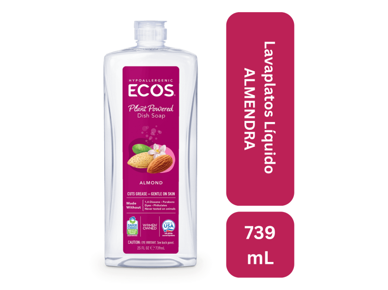 Lavaplatos líquido 100% natural aroma almendra