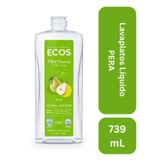 Lavaplatos líquido 100% natural aroma pera