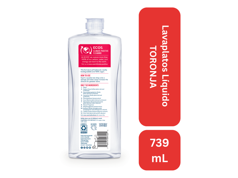 Lavaplatos líquido 100% natural aroma toronja - Imagen 2