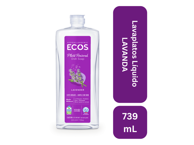 Lavaplatos líquido 100% natural aroma lavanda