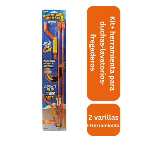 Kit desatorador para fregaderos, lavatorios y duchas
