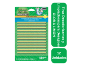 Tiras desodorizantes y limpiadoras para desagües olor a limón