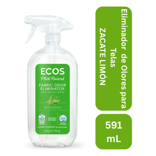 ELIMINADOR DE OLORES PARA TELAS ECOS AROMA ZACATE LIMON 590 ML